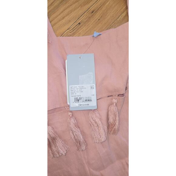 NWT Antonio Melani Nat Note Linen Maxi Dress Cece Tassel Women's 12 Pink NWI - Picture 13 of 16